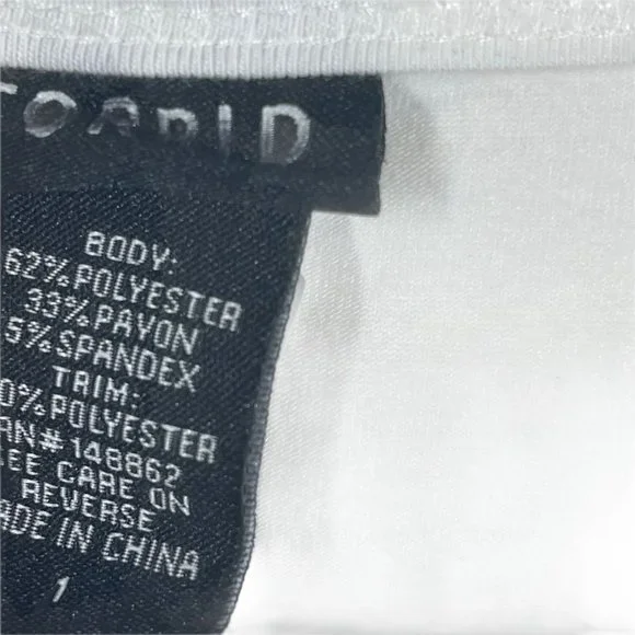 Torrid Embroidered Blouse 1X White Floral - Picture 2 of 8